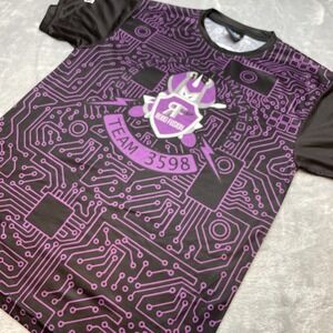 HK Army Paintball Airsoft Jersey Mens M Purple Black Short Sleeve‎ Rapid React